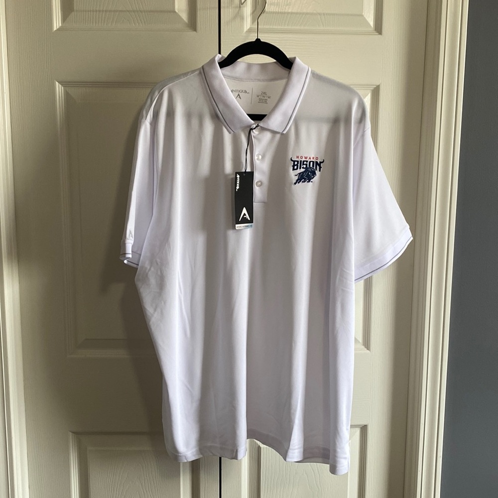 Howard Bison 2XL white polo